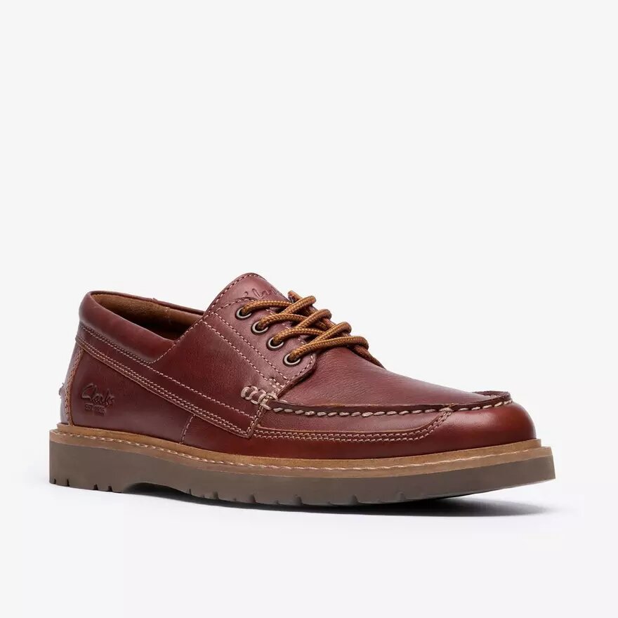Chaussure bateau Weltridge Moc pour homme en cuir brun foncé Chaussure bateau Weltridge Moc pour homme en cuir brun foncé
