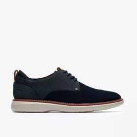 Chaussure derby Brantin Plain en tricot bleu marine pour homme
