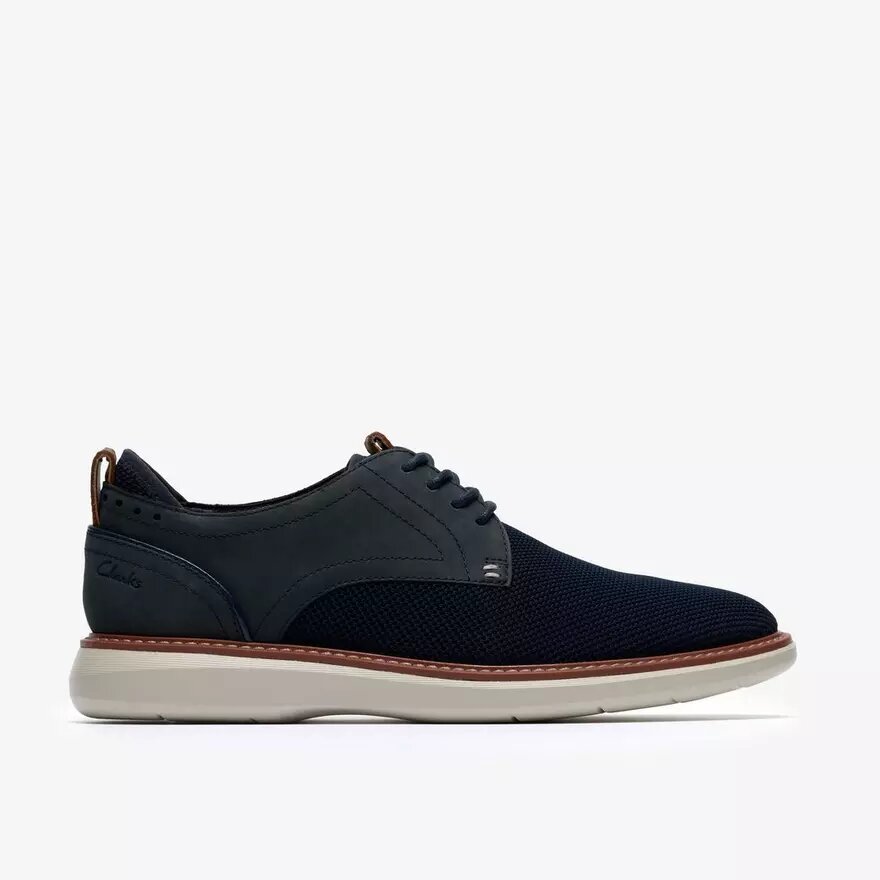 Chaussure derby Brantin Plain en tricot bleu marine pour homme Chaussure derby Brantin Plain en tricot bleu marine pour homme
