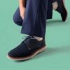 Chaussure derby Brantin Plain en tricot bleu marine pour homme Chaussure derby Brantin Plain en tricot bleu marine pour homme