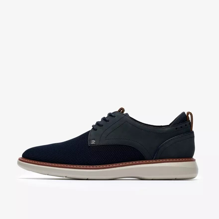 Chaussure derby Brantin Plain en tricot bleu marine pour homme Chaussure derby Brantin Plain en tricot bleu marine pour homme