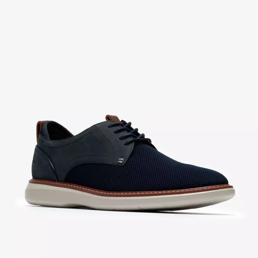 Chaussure derby Brantin Plain en tricot bleu marine pour homme Chaussure derby Brantin Plain en tricot bleu marine pour homme