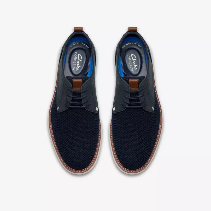Chaussure derby Brantin Plain en tricot bleu marine pour homme Chaussure derby Brantin Plain en tricot bleu marine pour homme