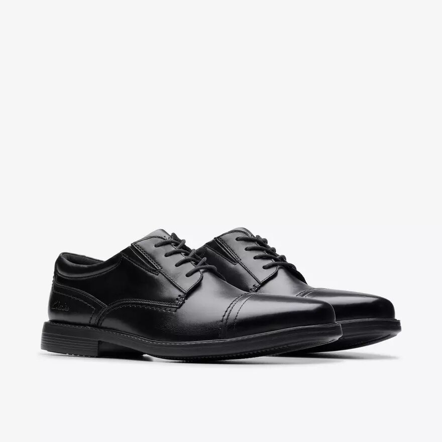 Chaussure Richelieu Dresslite Cap en cuir noir pour homme Chaussure Richelieu Dresslite Cap en cuir noir pour homme