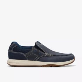 Chaussures bateau à enfiler Sailview Step pour homme, en nubuck bleu marine