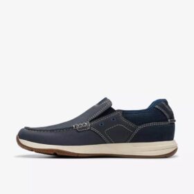 Chaussures bateau à enfiler Sailview Step pour homme, en nubuck bleu marine
