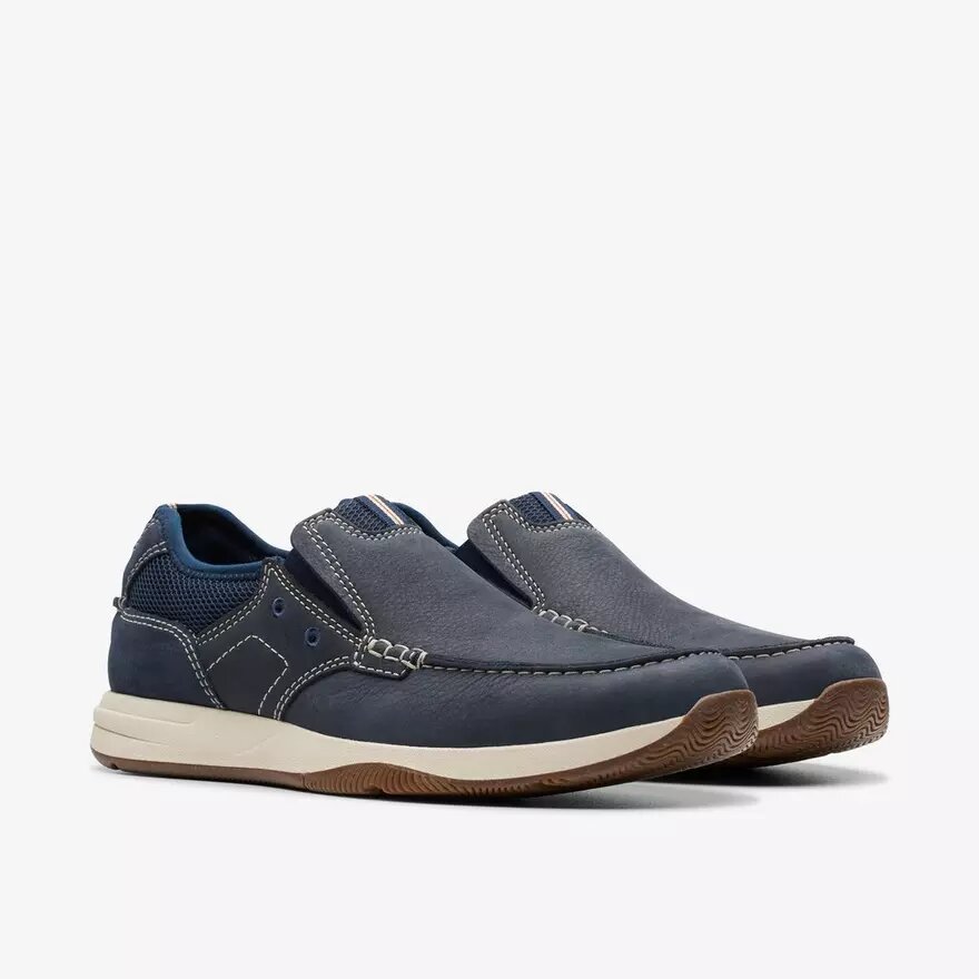 Chaussures bateau à enfiler Sailview Step pour homme, en nubuck bleu marine Chaussures bateau à enfiler Sailview Step pour homme, en nubuck bleu marine