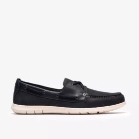 Chaussures bateau Flexway 2Eye pour homme en nubuck bleu marine