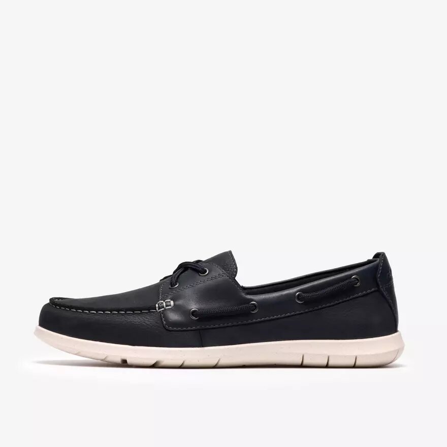 Chaussures bateau Flexway 2Eye pour homme en nubuck bleu marine Chaussures bateau Flexway 2Eye pour homme en nubuck bleu marine
