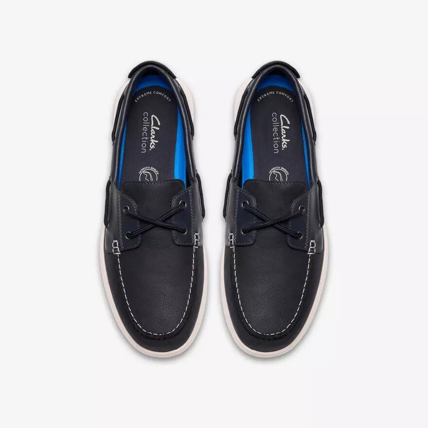 Chaussures bateau Flexway 2Eye pour homme en nubuck bleu marine Chaussures bateau Flexway 2Eye pour homme en nubuck bleu marine