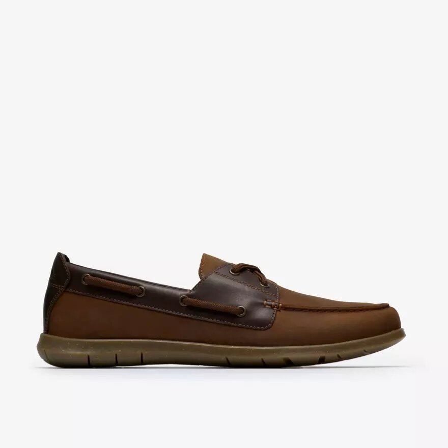 Chaussures bateau Flexway 2Eye pour homme en nubuck marron Chaussures bateau Flexway 2Eye pour homme en nubuck marron