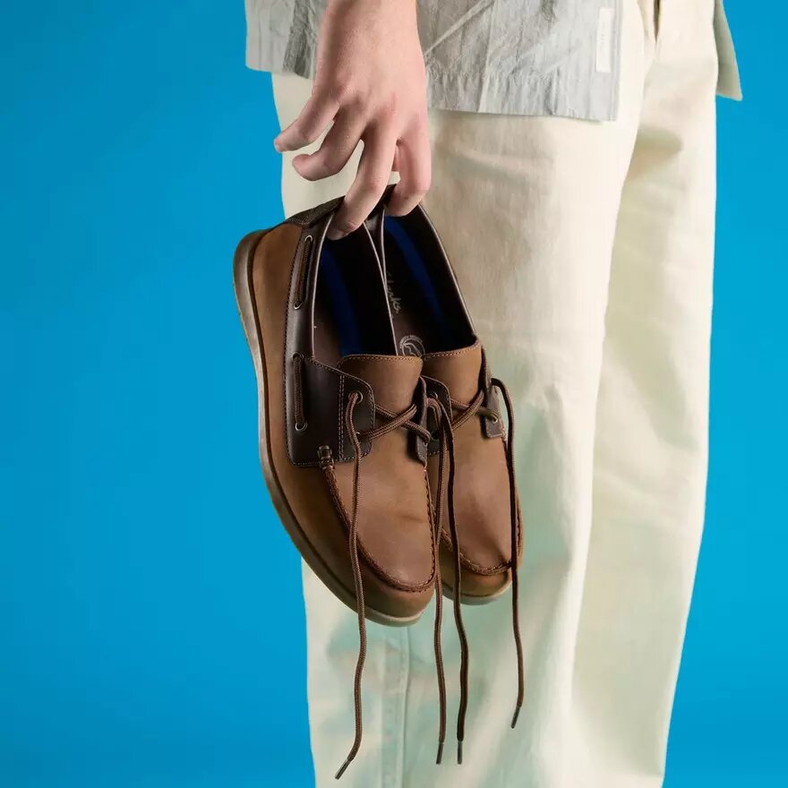 Chaussures bateau Flexway 2Eye pour homme en nubuck marron Chaussures bateau Flexway 2Eye pour homme en nubuck marron