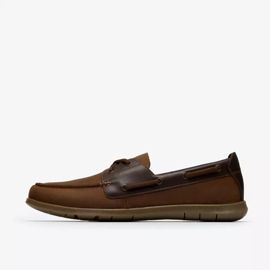 Chaussures bateau Flexway 2Eye pour homme en nubuck marron Chaussures bateau Flexway 2Eye pour homme en nubuck marron