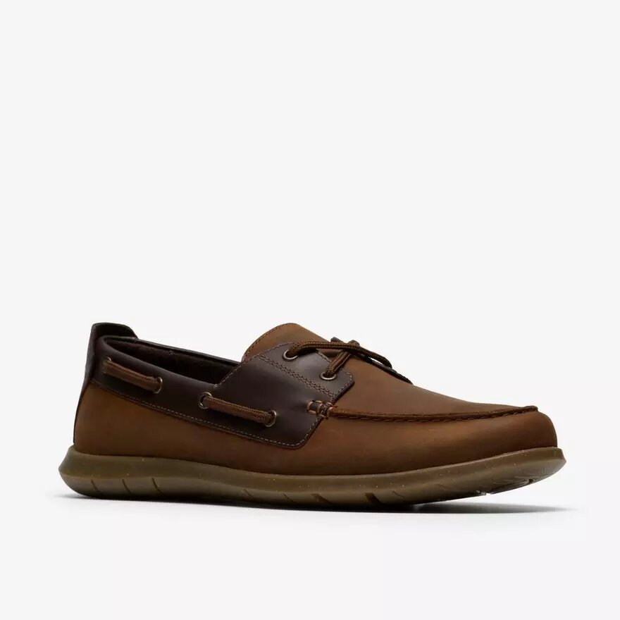 Chaussures bateau Flexway 2Eye pour homme en nubuck marron Chaussures bateau Flexway 2Eye pour homme en nubuck marron