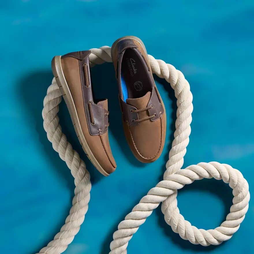 Chaussures bateau Flexway 2Eye pour homme en nubuck marron Chaussures bateau Flexway 2Eye pour homme en nubuck marron