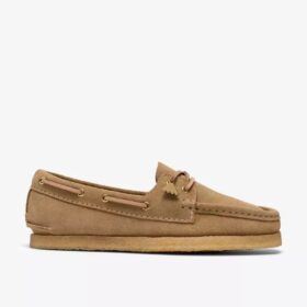Chaussures bateau Godney pour femme en daim érable
