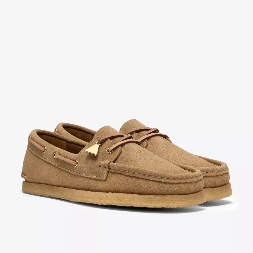 Chaussures bateau Godney pour femme en daim érable Chaussures bateau Godney pour femme en daim érable