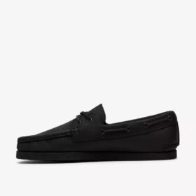 Chaussures bateau Godney pour homme en cuir noir