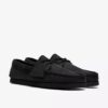 Chaussures bateau Godney pour homme en cuir noir Chaussures bateau Godney pour homme en cuir noir