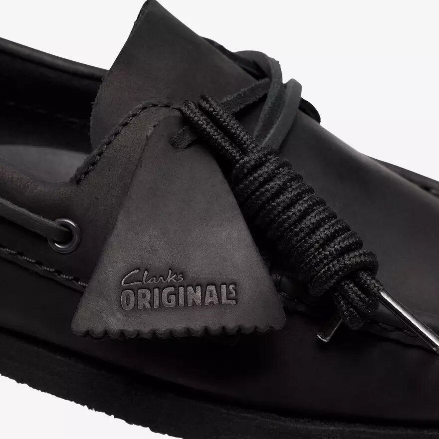 Chaussures bateau Godney pour homme en cuir noir Chaussures bateau Godney pour homme en cuir noir
