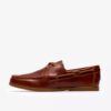 Chaussures bateau à lacets Charmouth pour homme en cuir beige