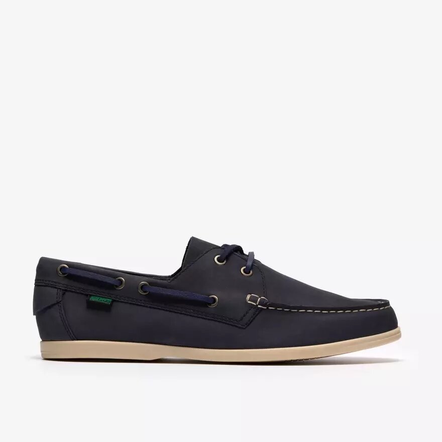 Chaussures bateau à lacets Charmouth pour homme en nubuck bleu marine Chaussures bateau à lacets Charmouth pour homme en nubuck bleu marine