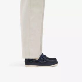 Chaussures bateau à lacets Charmouth pour homme en nubuck bleu marine