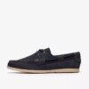 Chaussures bateau à lacets Charmouth pour homme en nubuck bleu marine Chaussures bateau à lacets Charmouth pour homme en nubuck bleu marine