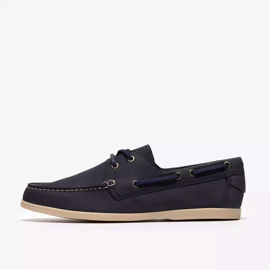 Chaussures bateau à lacets Charmouth pour homme en nubuck bleu marine Chaussures bateau à lacets Charmouth pour homme en nubuck bleu marine