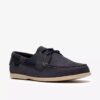 Chaussures bateau à lacets Charmouth pour homme en nubuck bleu marine Chaussures bateau à lacets Charmouth pour homme en nubuck bleu marine