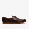 Chaussures bateau à lacets pour homme Charmouth en cuir marron