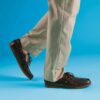 Chaussures bateau à lacets pour homme Charmouth en cuir marron