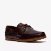 Chaussures bateau à lacets pour homme Charmouth en cuir marron