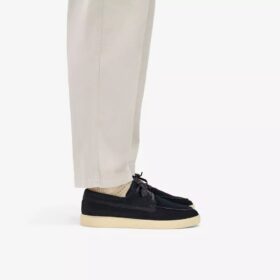 Chaussures bateau Lockford pour homme en daim bleu marine