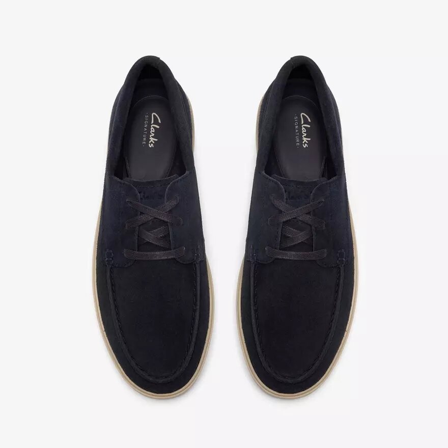 Chaussures bateau Lockford pour homme en daim bleu marine Chaussures bateau Lockford pour homme en daim bleu marine
