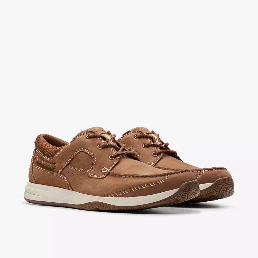 Chaussures bateau pour homme Sailview à lacets en nubuck beige clair Chaussures bateau pour homme Sailview à lacets en nubuck beige clair