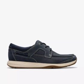 Chaussures bateau Sailview à lacets pour homme en nubuck bleu marine