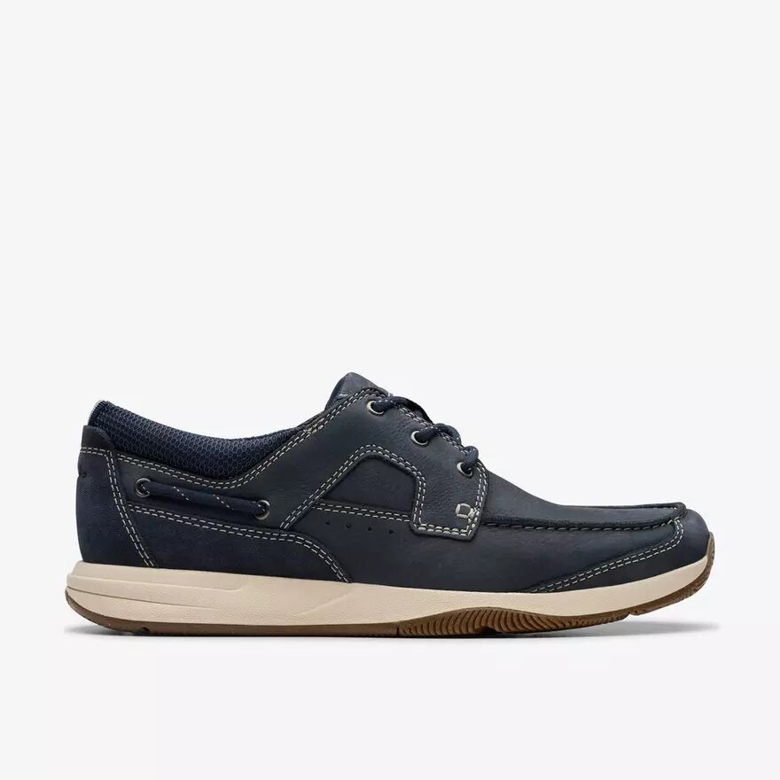 Chaussures bateau Sailview à lacets pour homme en nubuck bleu marine Chaussures bateau Sailview à lacets pour homme en nubuck bleu marine