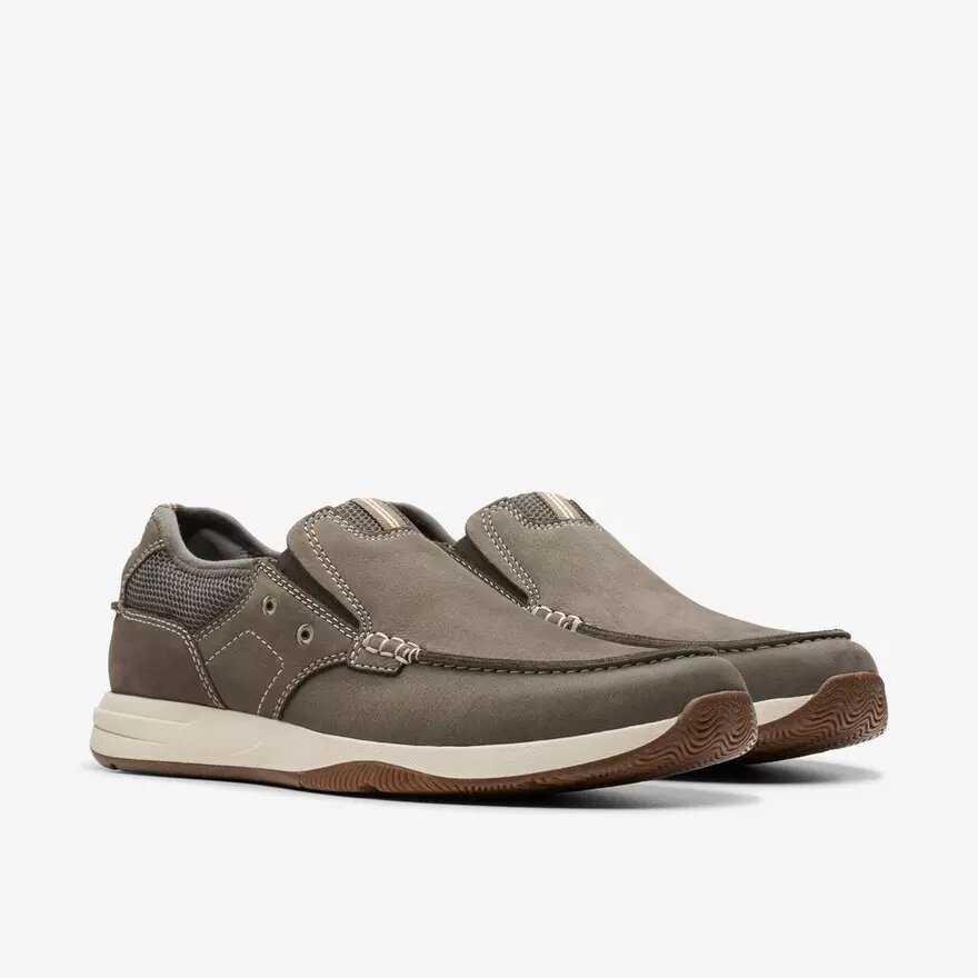Chaussures bateau sans lacets Sailview Step pour homme en nubuck taupe Chaussures bateau sans lacets Sailview Step pour homme en nubuck taupe