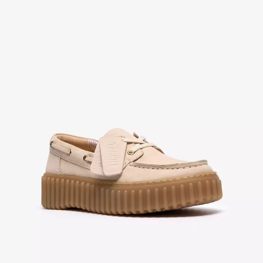Chaussures bateau Torhill pour femme en nubuck crème Chaussures bateau Torhill pour femme en nubuck crème