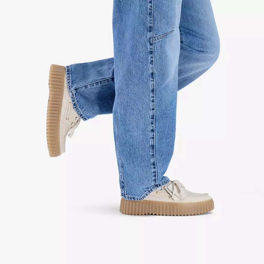 Chaussures bateau Torhill pour femme en nubuck crème Chaussures bateau Torhill pour femme en nubuck crème