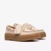 Chaussures bateau Torhill pour femme en nubuck crème Chaussures bateau Torhill pour femme en nubuck crème