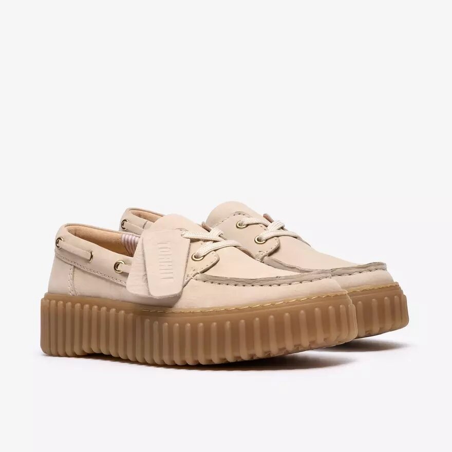 Chaussures bateau Torhill pour femme en nubuck crème Chaussures bateau Torhill pour femme en nubuck crème