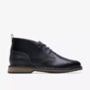 Chaussures Chukka Monahan noires lisses pour homme