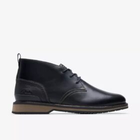 Chaussures Chukka Monahan noires lisses pour homme