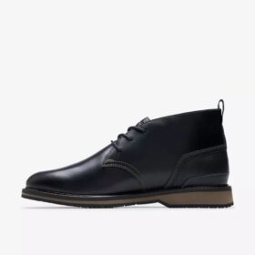 Chaussures Chukka Monahan noires lisses pour homme