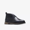 Chaussures Chukka Monahan noires lisses pour homme