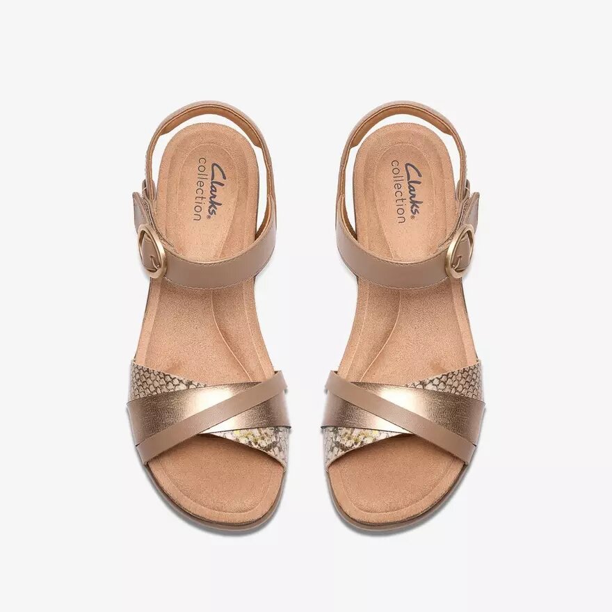 Chaussures compensées Kacha Twist pour femme, en cuir mélangé, couleur taupe, de la marque Us Chaussures compensées Kacha Twist pour femme, en cuir mélangé, couleur taupe, de la marque Us