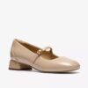 Chaussures Daiss30 Bar en cuir verni beige pour femme Chaussures Daiss30 Bar en cuir verni beige pour femme