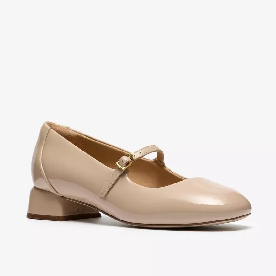 Chaussures Daiss30 Bar en cuir verni beige pour femme Chaussures Daiss30 Bar en cuir verni beige pour femme